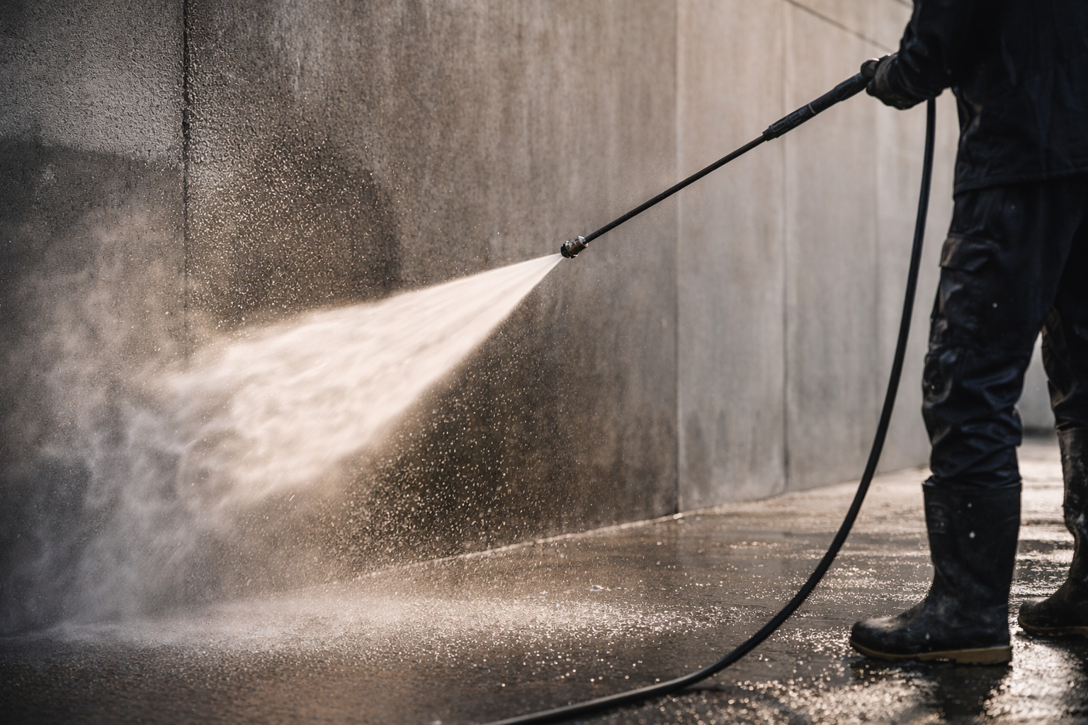 Jet high-pressure washing